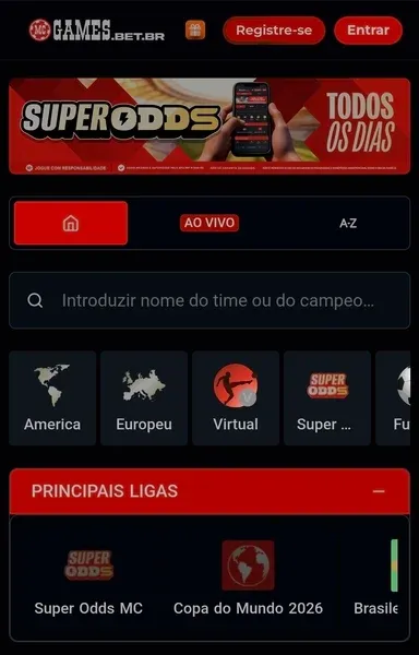 Cat&aacute;logo de esportes da MC Games