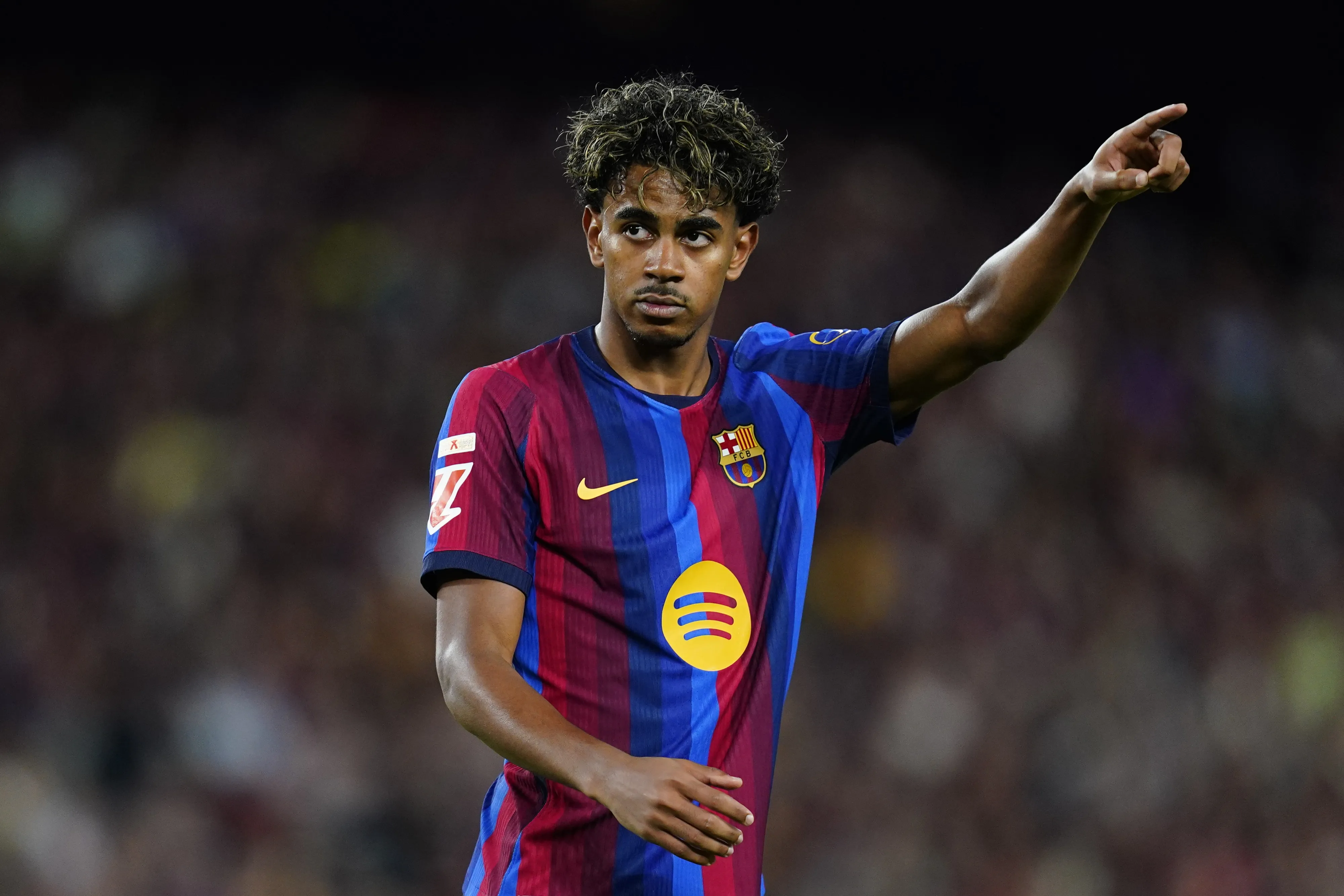 Lamine Yamal em jogo do Barcelona