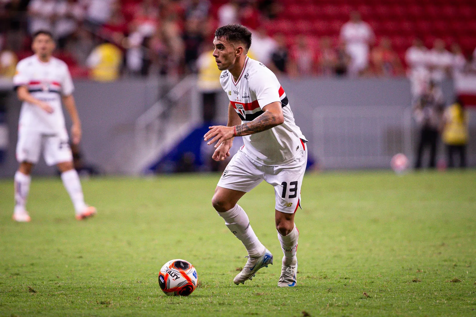 Enzo Dias, do S&atilde;o Paulo, em partida v&aacute;lida pelo Campeonato Paulista