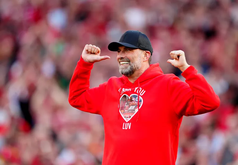 Klopp em sua despedida do Liverpool. Foto: Icon Sport