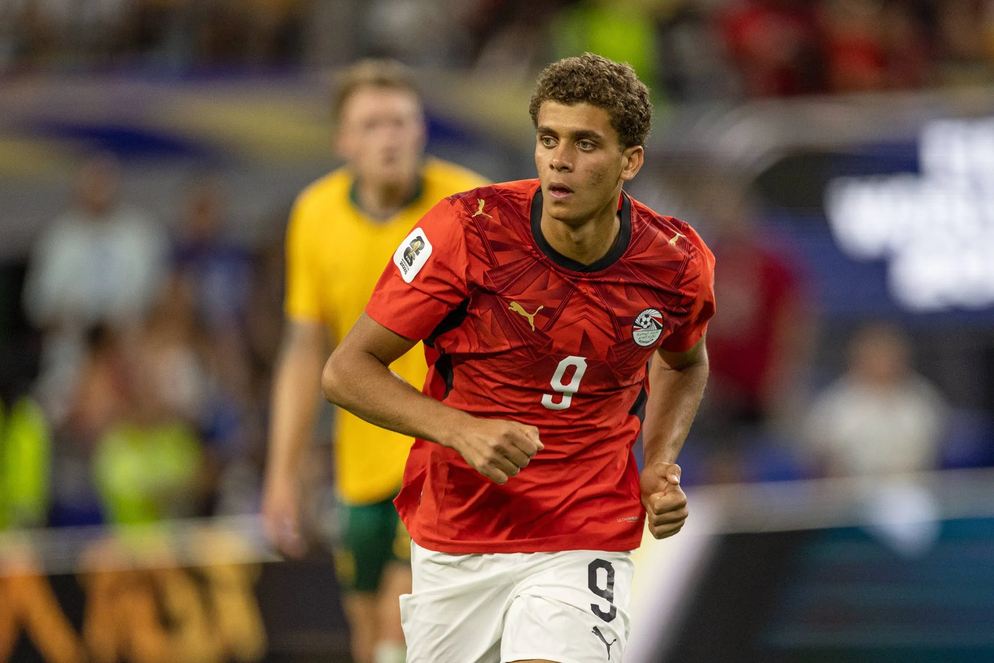 Hamza Abdelkarim em ação pela seleção egípcia na Copa do Mundo 