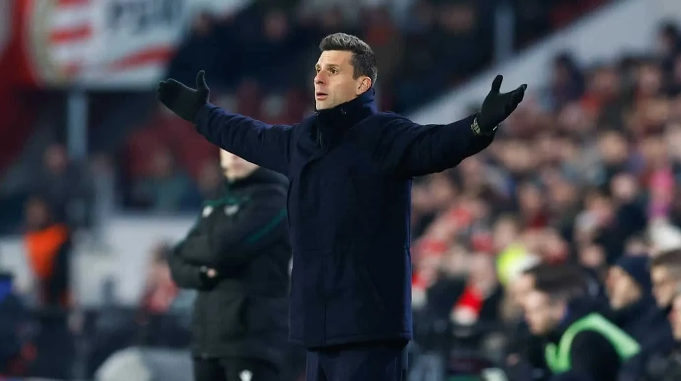 &lsquo;Motta n&atilde;o &eacute; t&eacute;cnico para Juventus&rsquo;: elimina&ccedil;&atilde;o para o PSV aumenta coro contra t&eacute;cnico
