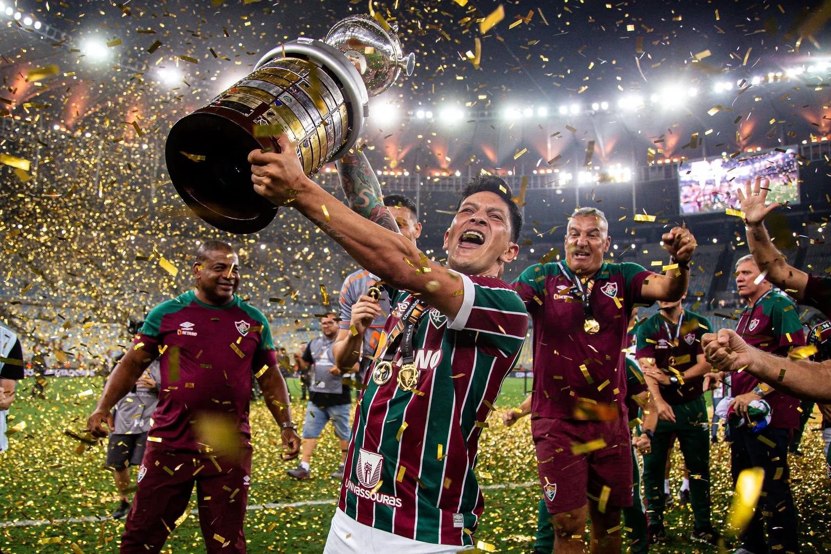 Artilheiro e campe&atilde;o da Libertadores, Germ&aacute;n Cano se eternizou na galeria de grandes &iacute;dolos do Fluminense - Foto: MARCELO GON&Ccedil;ALVES / FLUMINENSE FC