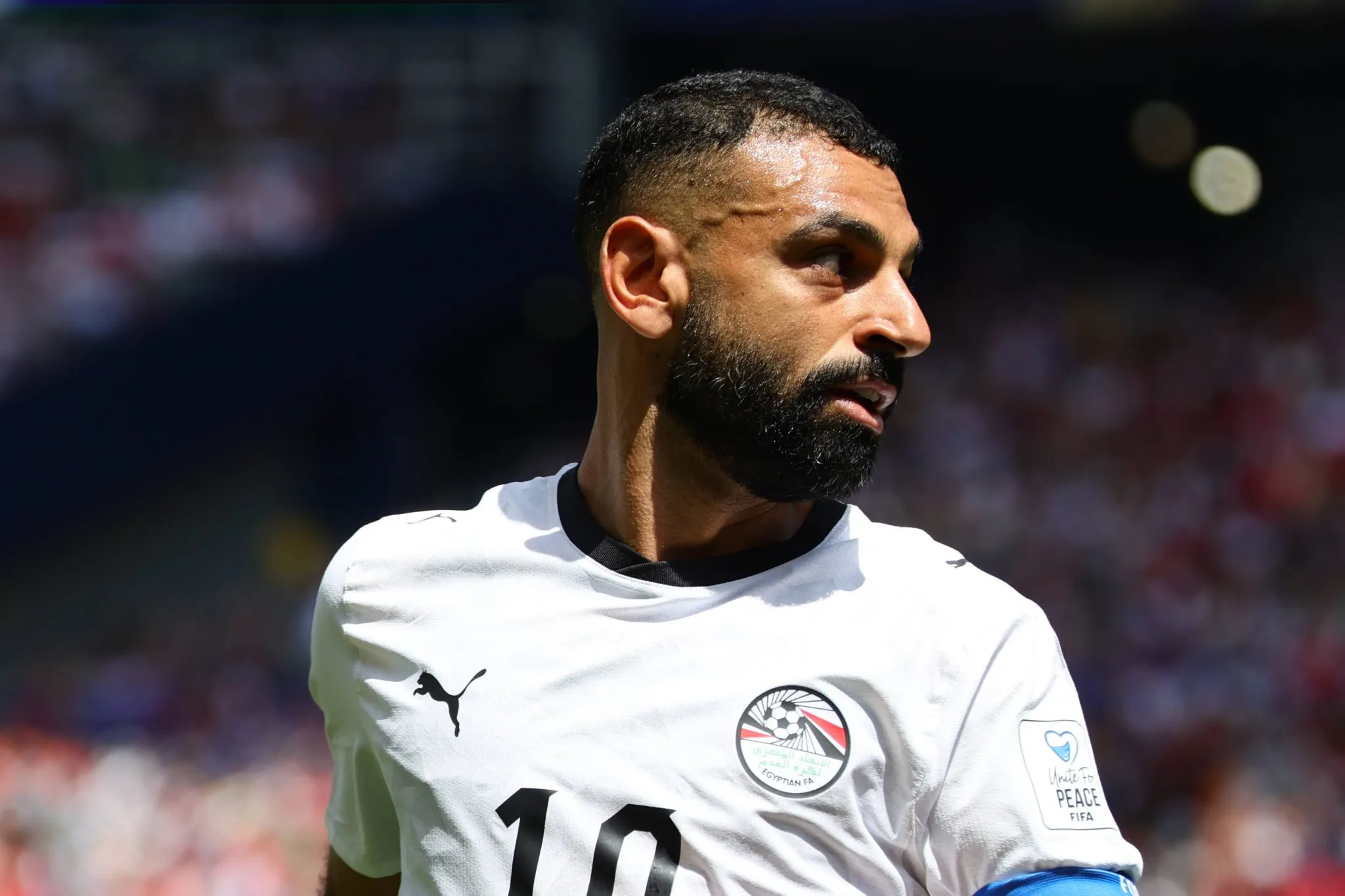 Mohamed Salah em jogo do Egito na Copa do Mundo 2026