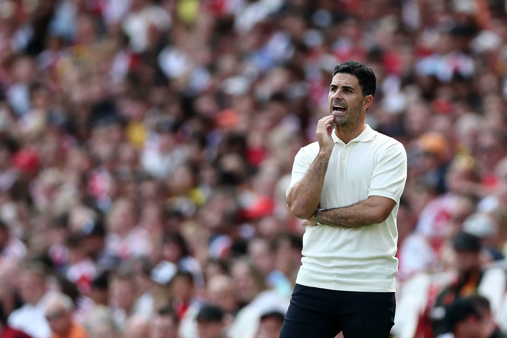 Mikel Arteta, t&eacute;cnico do Arsenal 