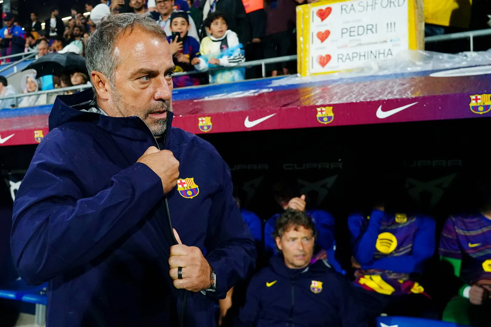 O t&eacute;cnico Hansi Flick, do Barcelona