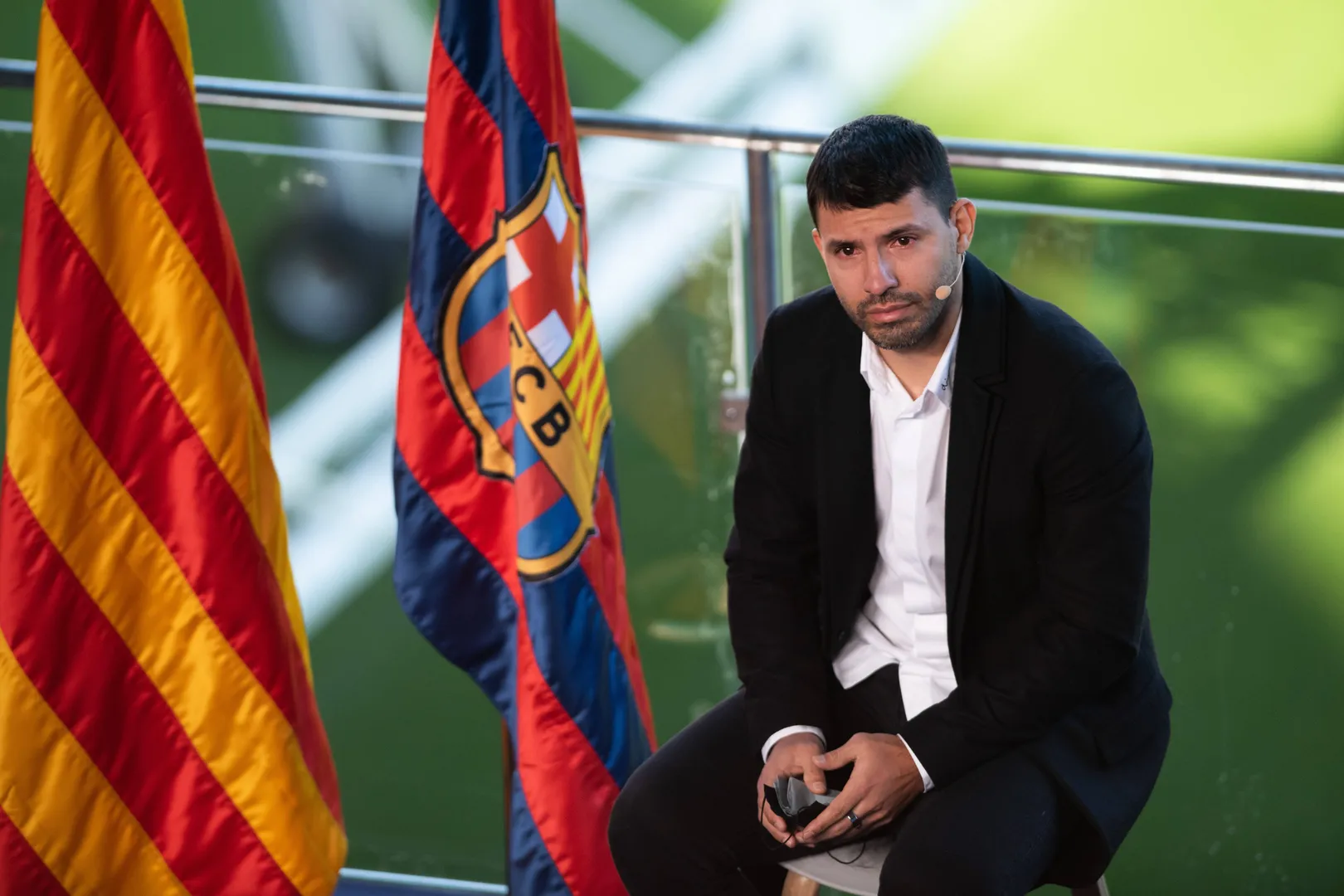 Foto: (Imago) - Sergio Kun Ag&uuml;ero se aposentou no Barcelona em 2021