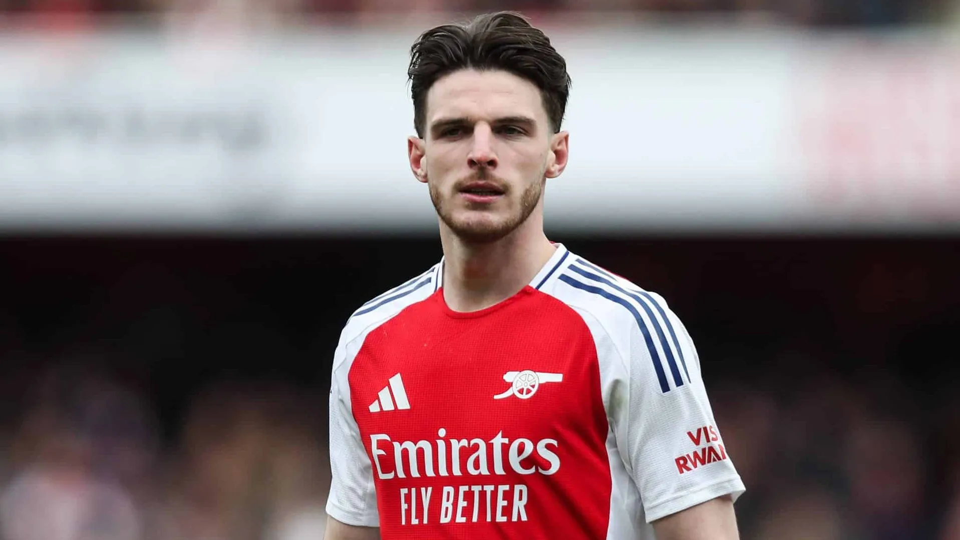 Declan Rice em a&ccedil;&atilde;o pelo Arsenal