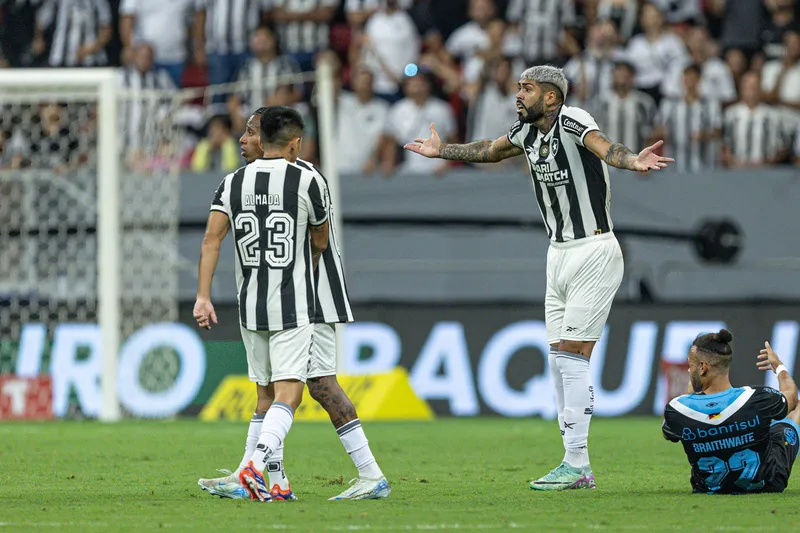 Barboza questiona decis&atilde;o da arbitragem em jogo entre Botafogo e Gr&ecirc;mio
