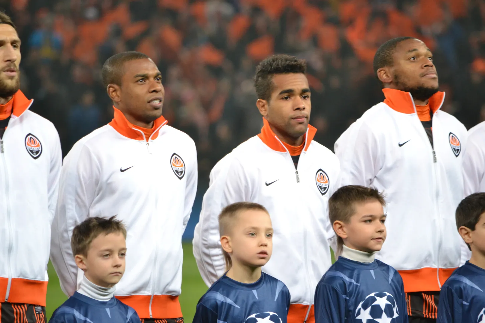 Fernandinho, Alex Teixeira e Luiz Adriano no Shakhtar Donetsk