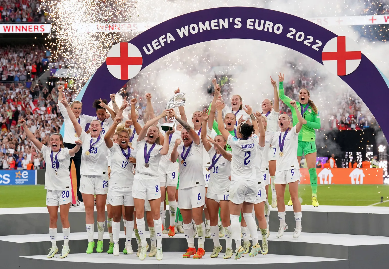 Inglaterra campe&atilde; da Eurocopa feminina em 2022 (Foto: IMAGO /&nbsp;PA Images)