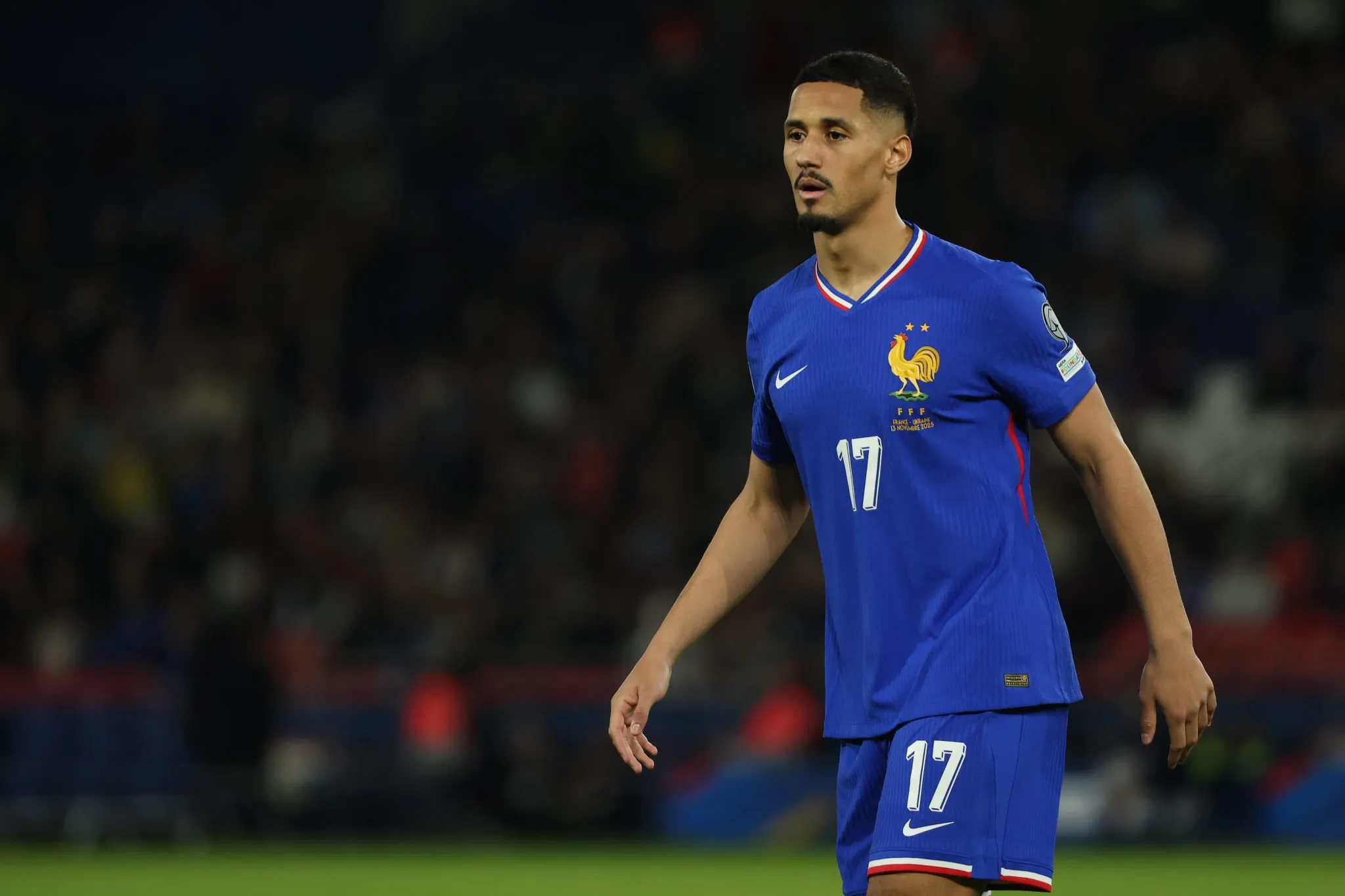 William Saliba pela Fran&ccedil;a (Foto: Icon Sport/Tnani Badreddine/DeFodi Images)