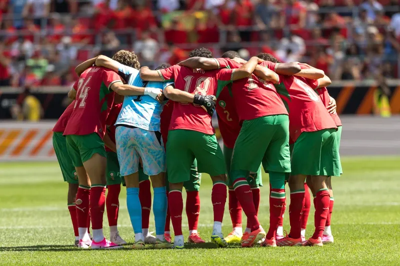 Sele&ccedil;&atilde;o de Marrocos durante amistoso preparat&oacute;rio para a Copa do Mundo (Foto: IMAGO / Brazil Photo Press)