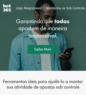 P&aacute;gina inicial do jogo respons&aacute;vel na bet365
