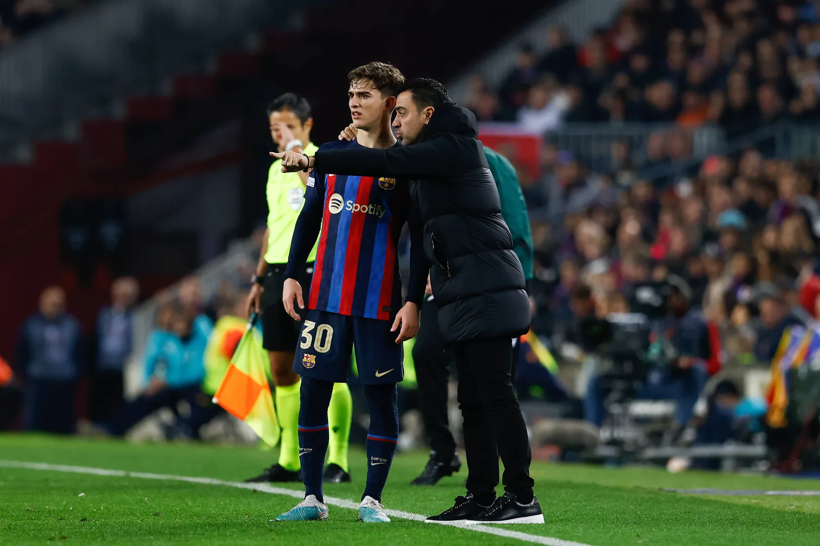 Gavi e Xavi pelo Barcelona Foto: (Imago)