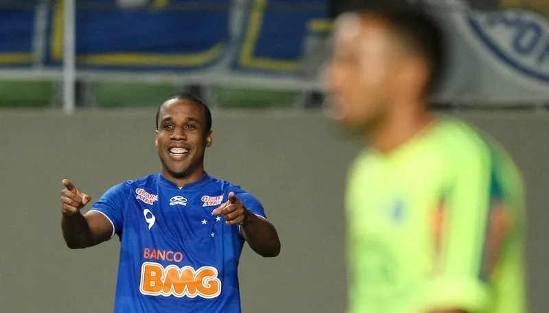 Borges comemora gol marcado pelo Cruzeiro no Brasileir&atilde;o de 2012