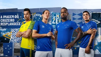 Cruzeiro estreia camisa modelo 2019 na Libertadores com refer&ecirc;ncia aos tempos de Palestra It&aacute;lia