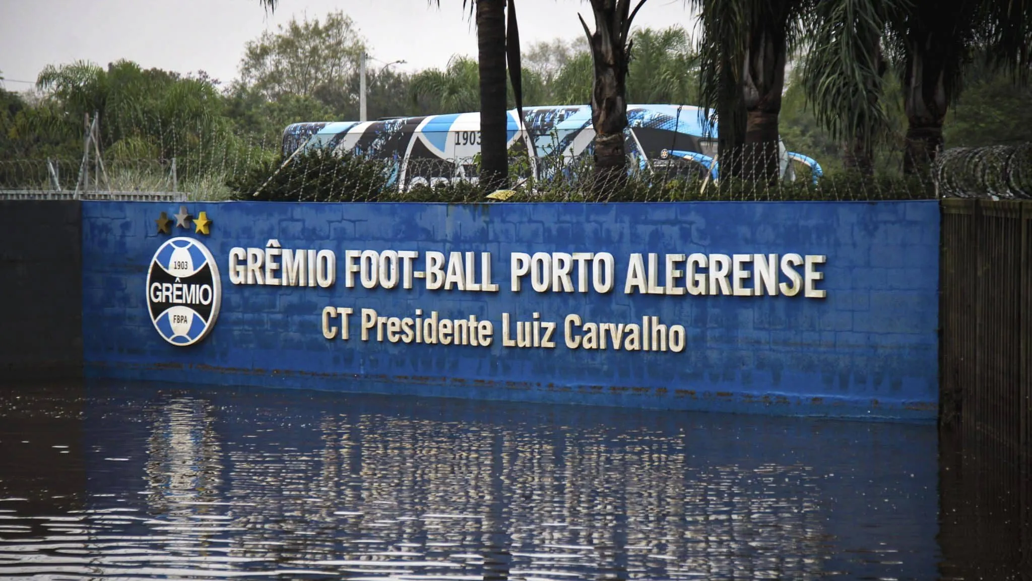Com alagamento do CT e da Arena, Gr&ecirc;mio cogita usar instala&ccedil;&otilde;es do RB Bragantino