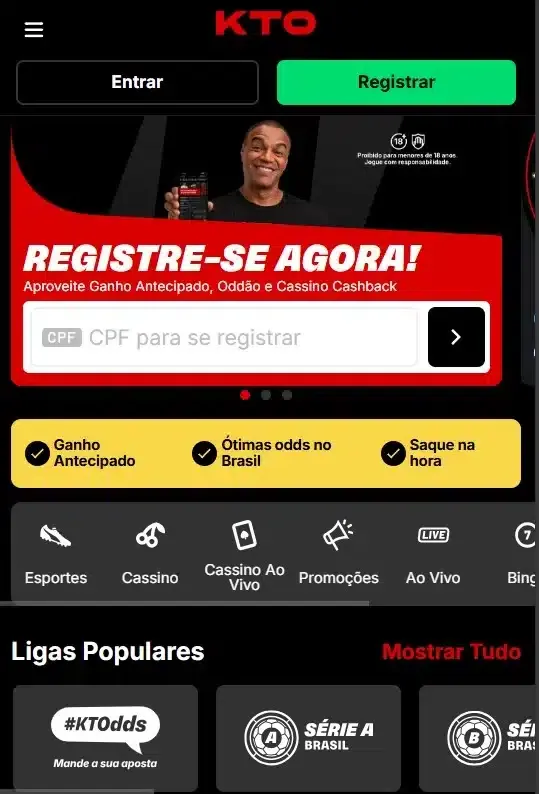 KTO cadastro em 2026: como fazer e vantagens