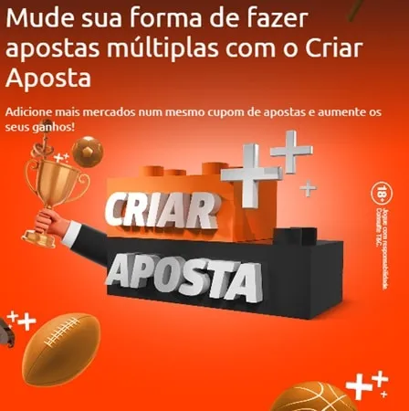 Captura exibindo vantagens para criar apostas na Betano