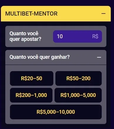 Multibet Mentor, recurso da Multibet