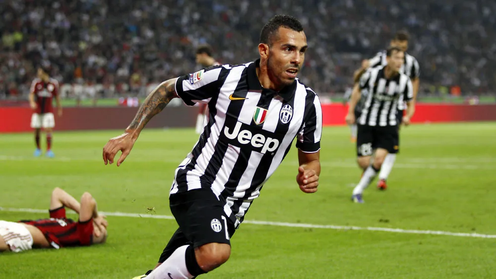 Tevez, da Juventus, marcou o gol da vit&oacute;ria contra o Milan no primeiro turno (AP Photo/Antonio Calanni)