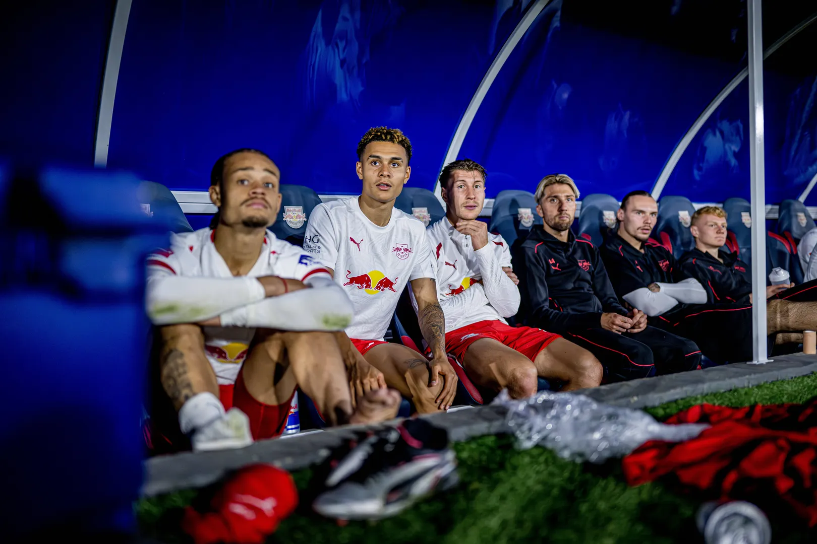 Banco de reservas do RB Leipzig Foto: (Imago)