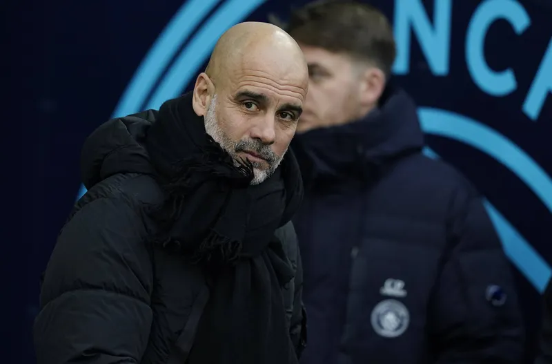 Pep Guardiola, t&eacute;cnico do Manchester City