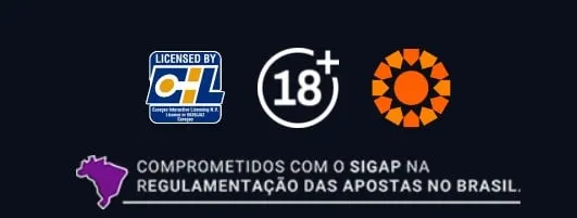 Captura de tela do site da H2Bet com selos de verifica&ccedil;&atilde;o e a frase "comprometidos com o SIGAP na regulamenta&ccedil;&atilde;o das apostas no Brasil"