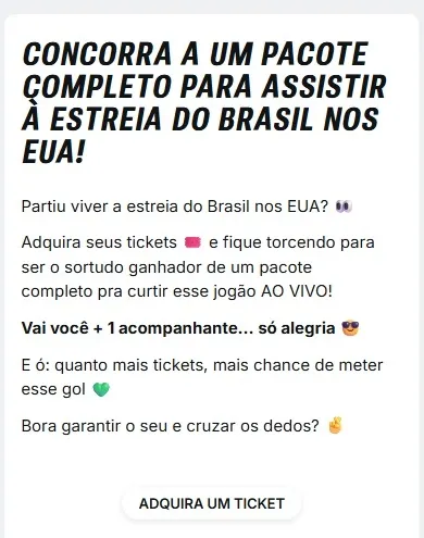 Sorteio da Superbet para jogo do Brasil na Copa do Mundo