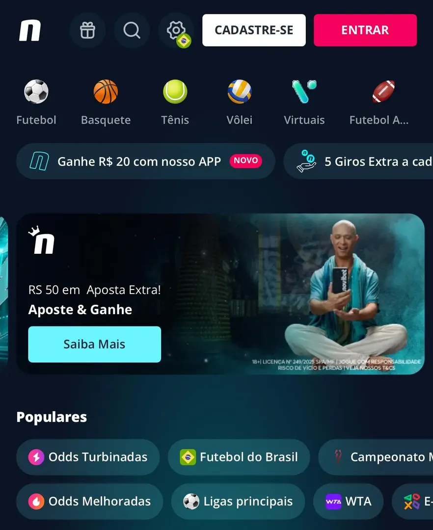 Novibet &eacute; uma casa de apostas que aceita Pix m&iacute;nimo de R$10