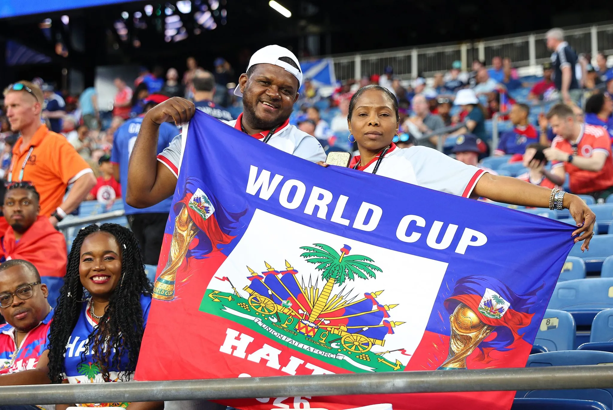 Torcedores do Haiti em jogo da Copa do Mundo 2026