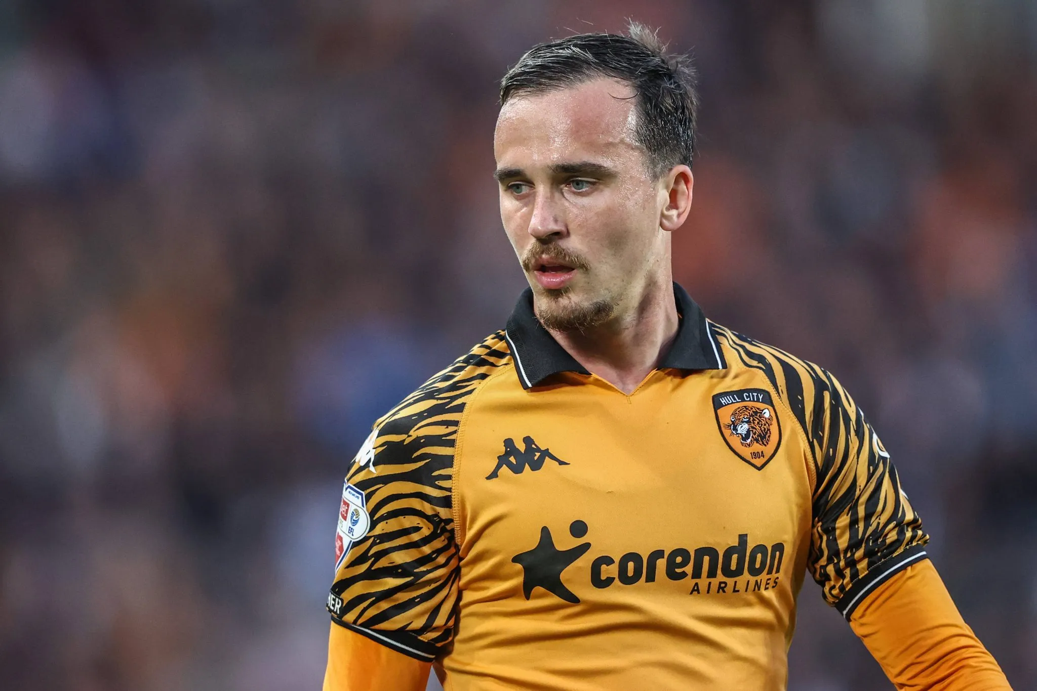 Liam Millar em a&ccedil;&atilde;o pelo Hull City
