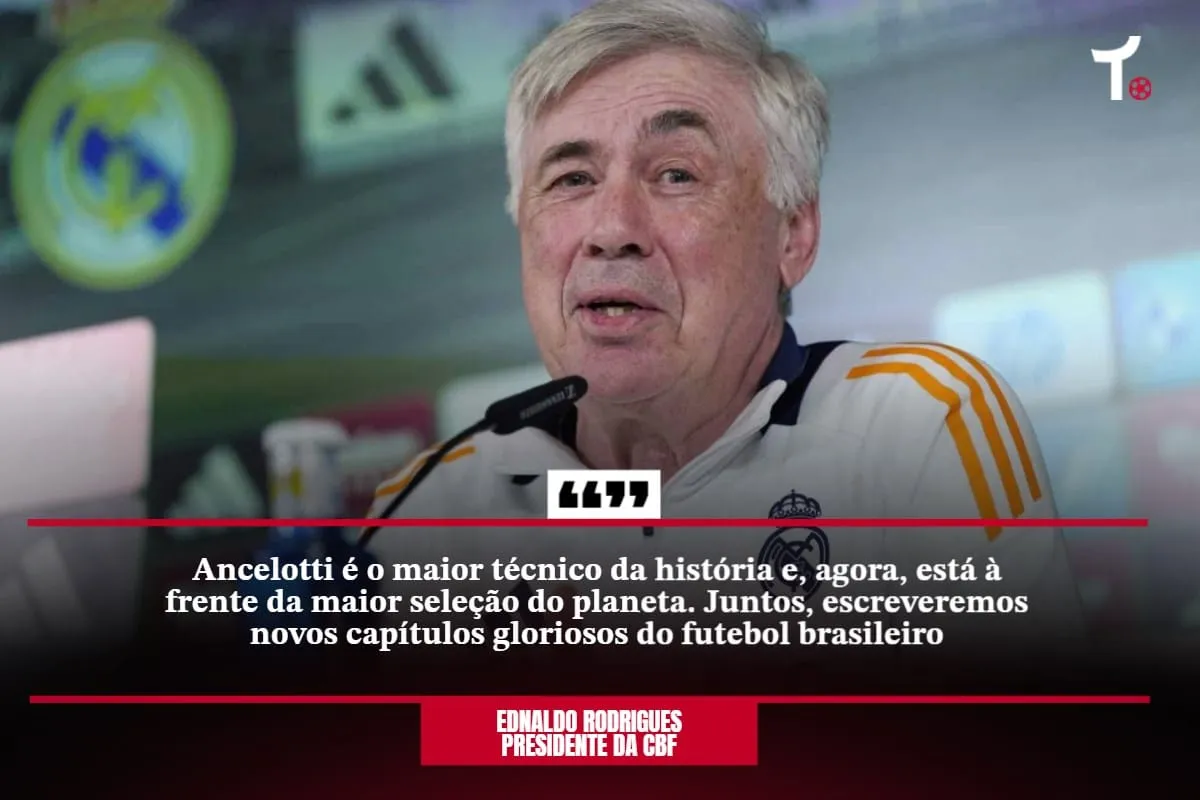 Ancelotti era o nome preferido do presidente da CBF para assumir a Sele&ccedil;&atilde;o