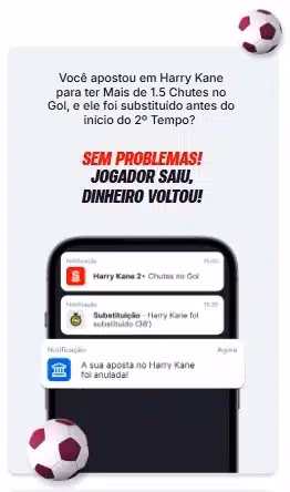 Captura de tela da oferta de Substitui&ccedil;&atilde;o Garantida da Superbet
