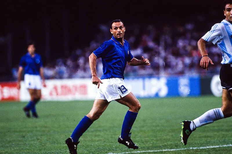Salvatore Schillaci na Copa de 1990 pela It&aacute;lia. Foto: Icon Sport