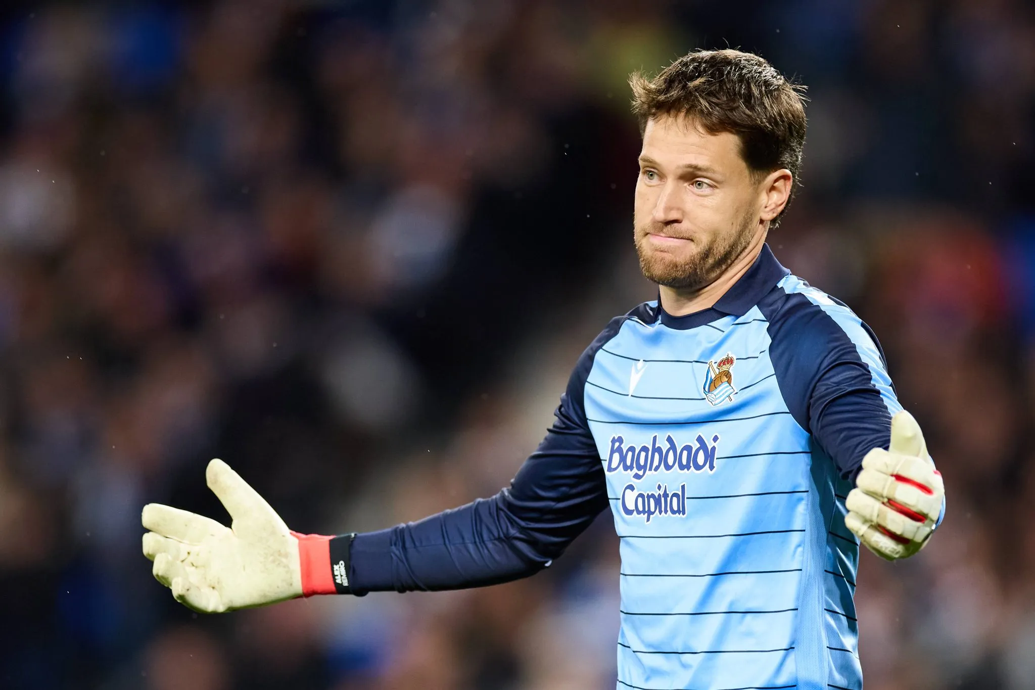 Remiro em a&ccedil;&atilde;o pela Real Sociedad
