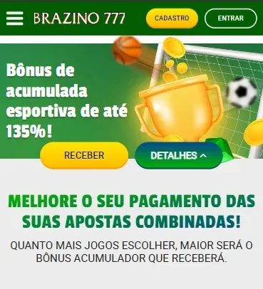 Banner promocional do b&ocirc;nus de m&uacute;ltiplas na Brazino777