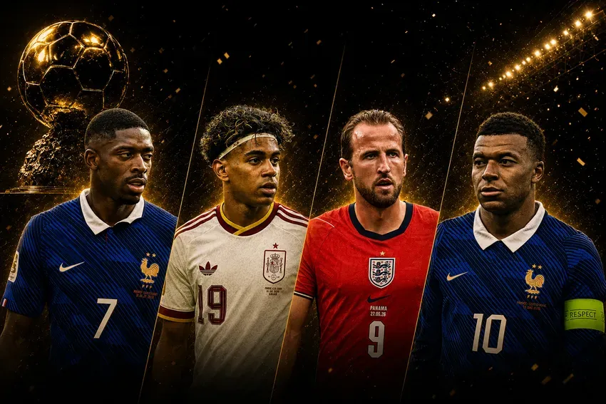Os dez favoritos &agrave; Bola de Ouro de 2026