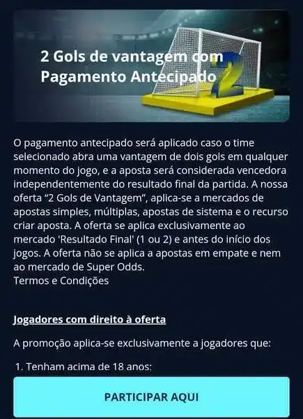 Detalhes do pagamento antecipado da Novibet Brasil