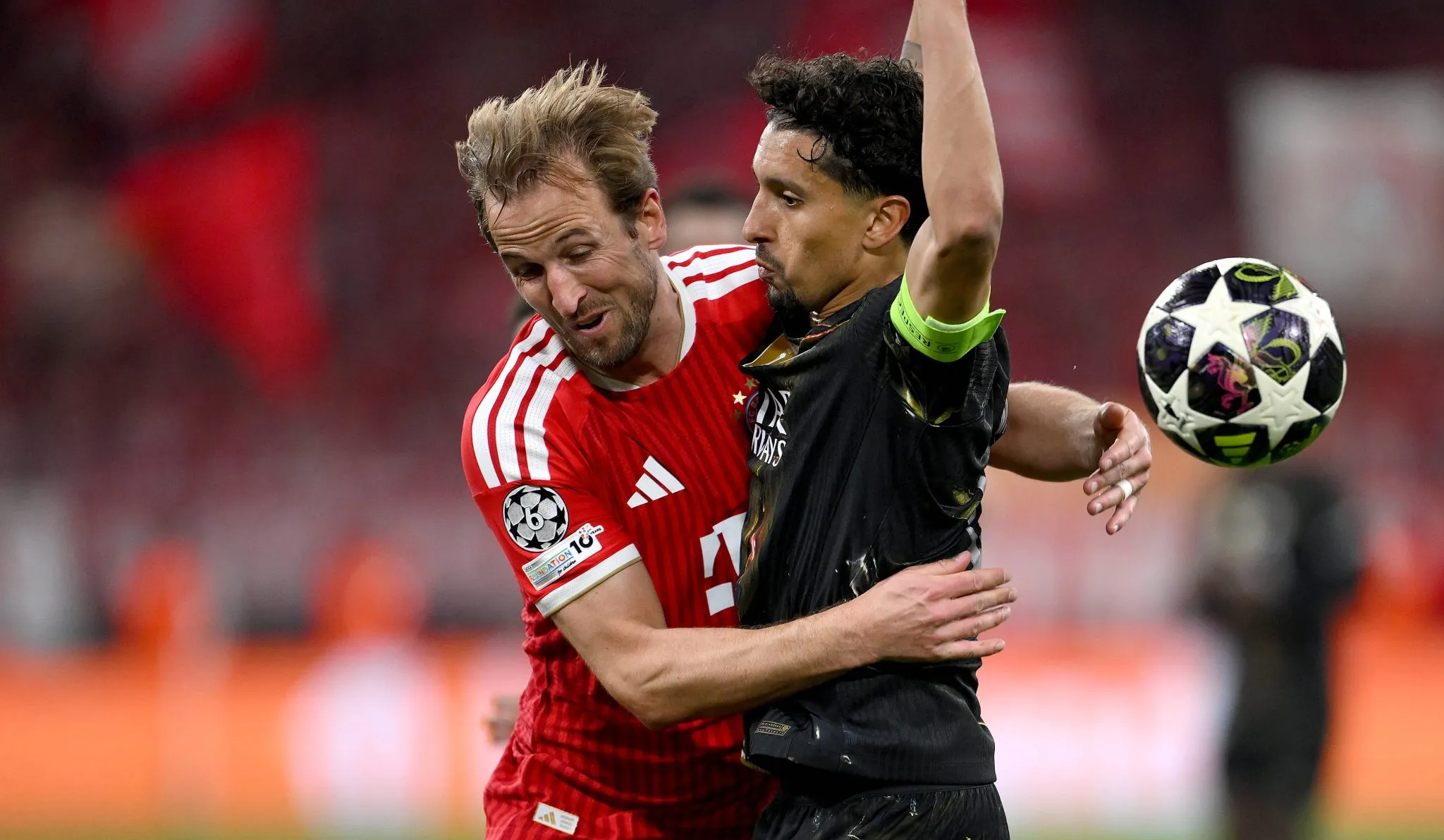 Marquinhos em partida contra o Bayern