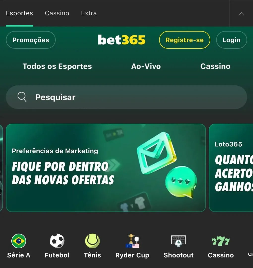 C&oacute;digo de indica&ccedil;&atilde;o bet365: aposte em Abril 2026