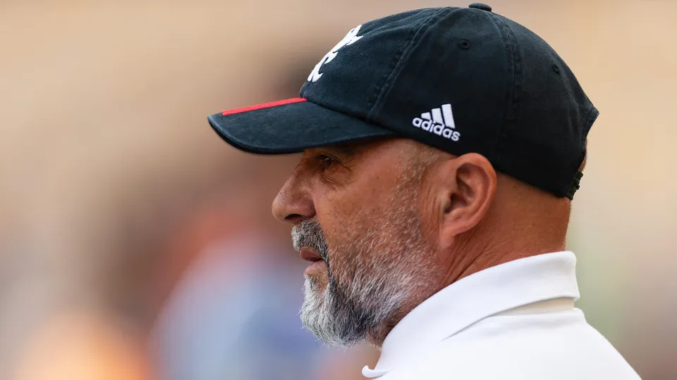 Sampaoli durante a partida entre Flamengo e S&atilde;o Paulo, final da Copa do Brasil (Foto: Icon Sport)