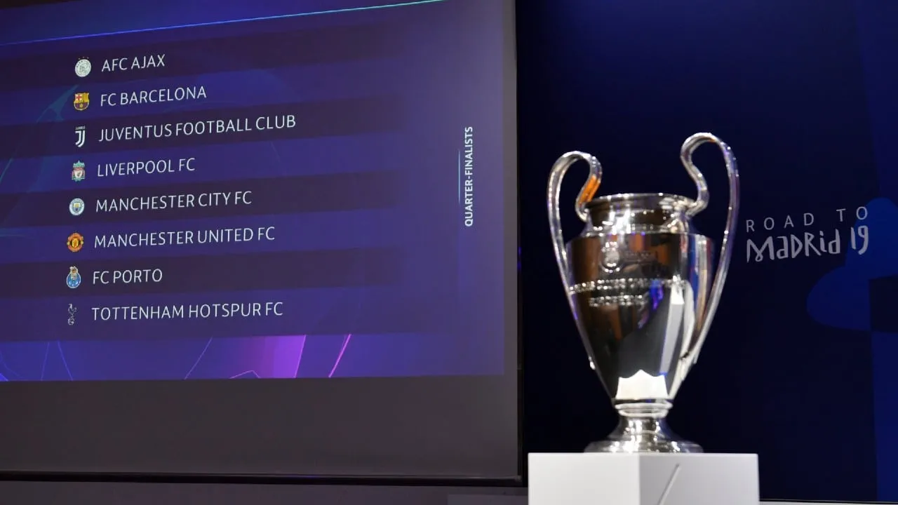 Com duelo ingl&ecirc;s, estes s&atilde;o os duelos das quartas de final da Champions League 2018/19