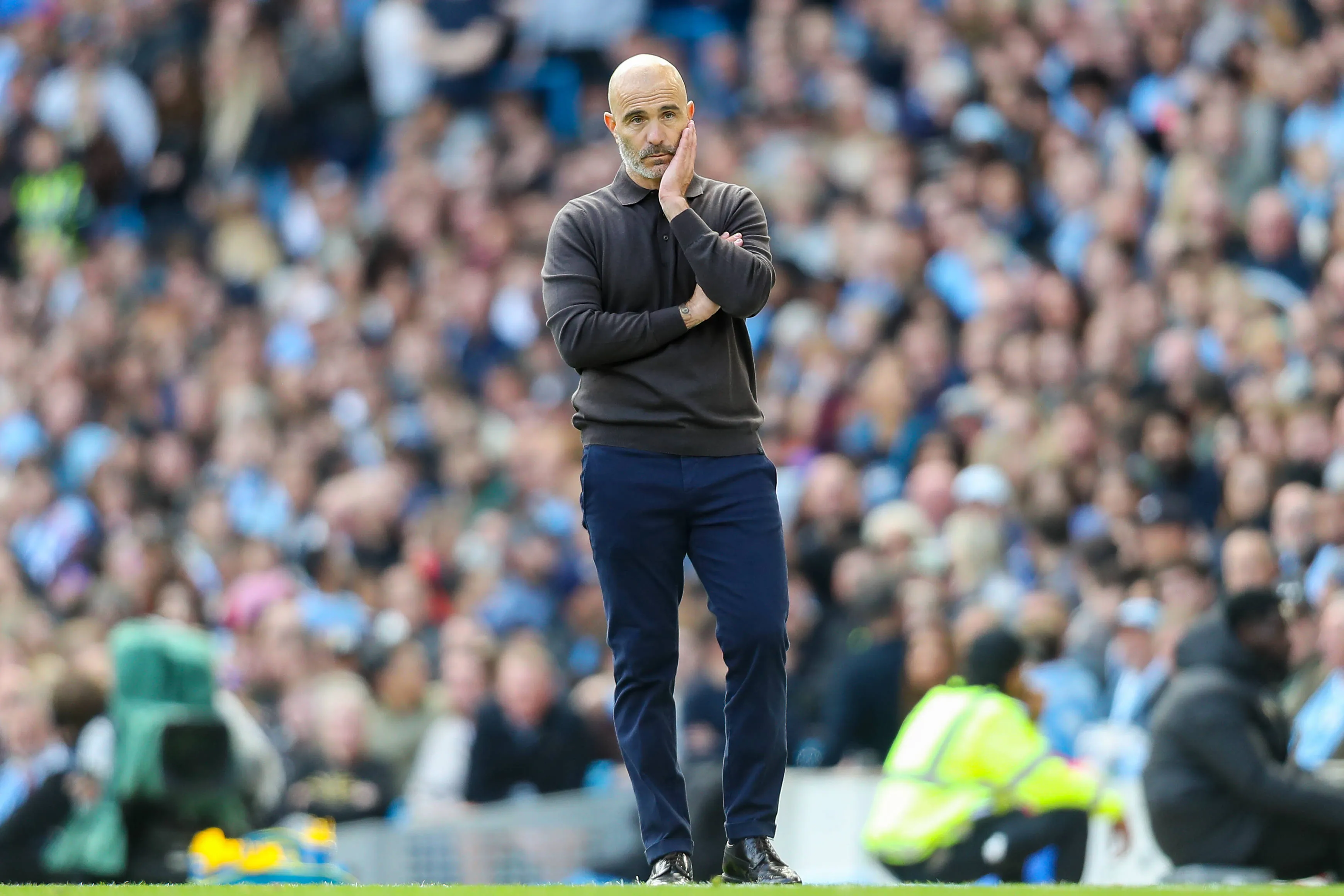 Enzo Maresca em jogo do Manchester City