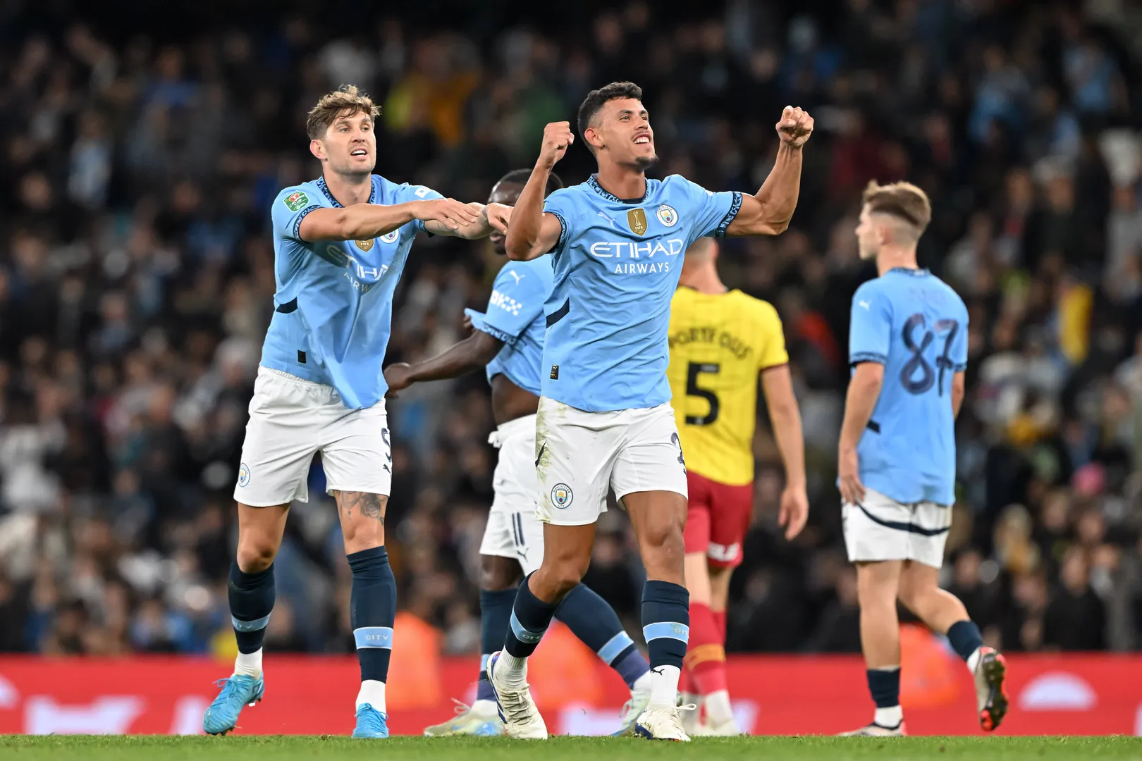 Matheus Nunes comemora gol contra o Watford. Foto: Imago