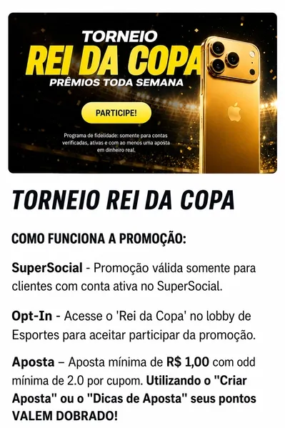 Rei da Copa, promo&ccedil;&atilde;o da Superbet