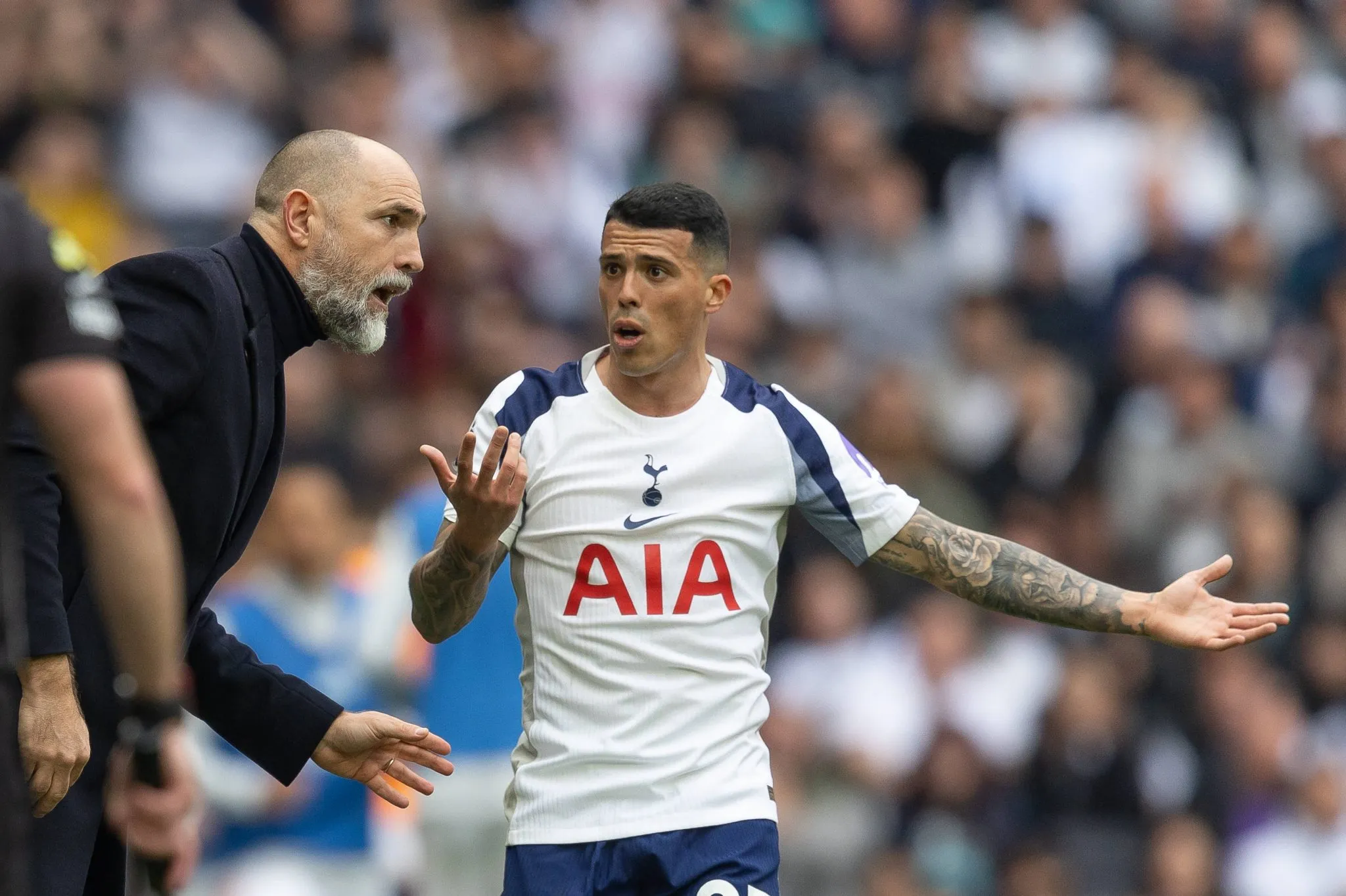 Igor Tudor e Pedro Porro, do Tottenham (Foto: Imago/IPS)