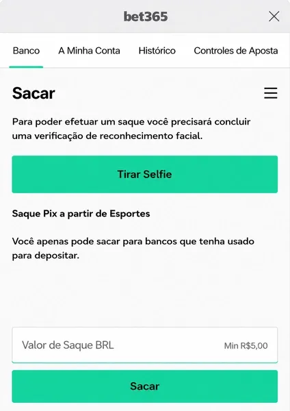 Pagamentos da bet365 via Pix