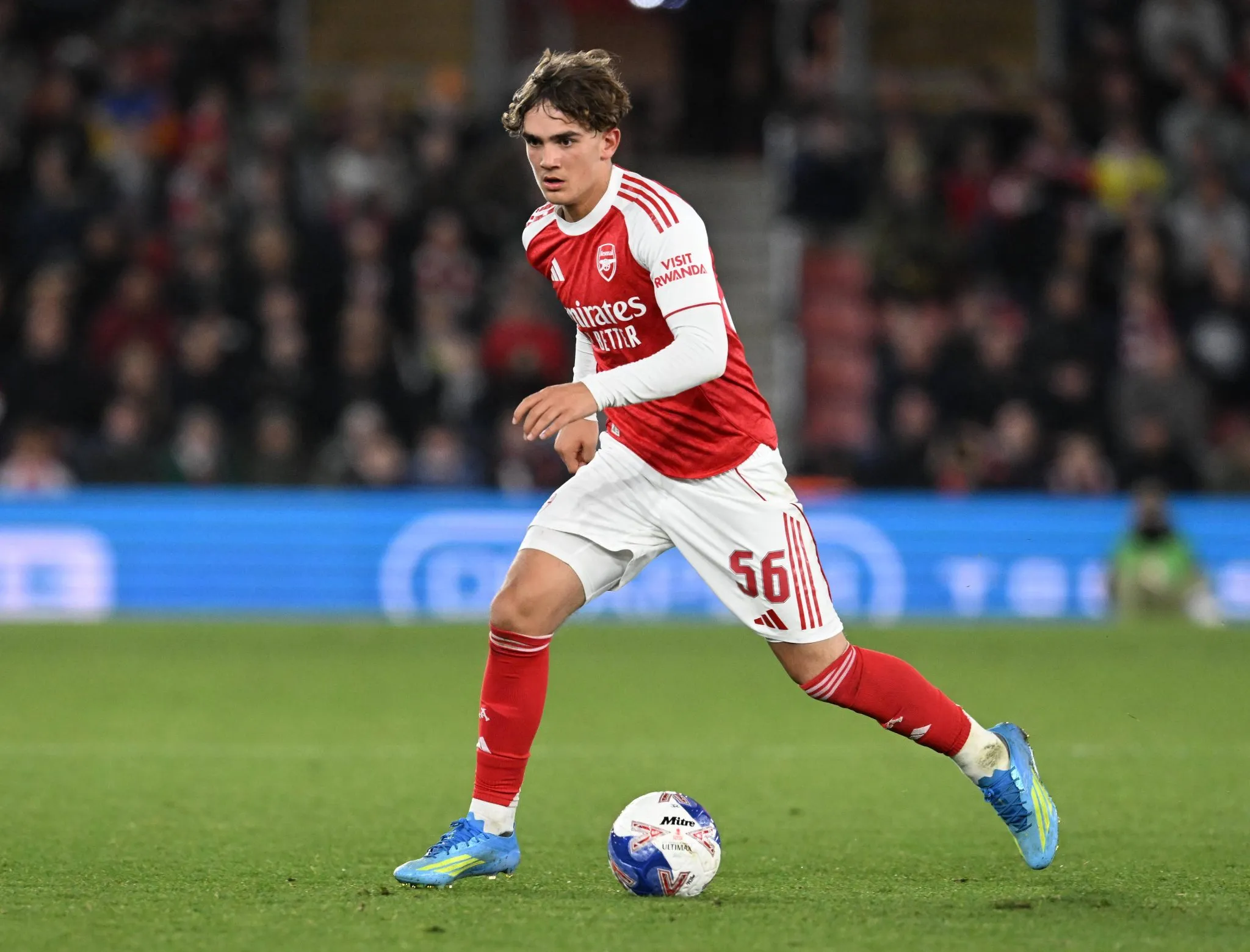 Max Dowman em atua&ccedil;&atilde;o pelo Arsenal (Foto: IMAGO / Pro Sports Images)